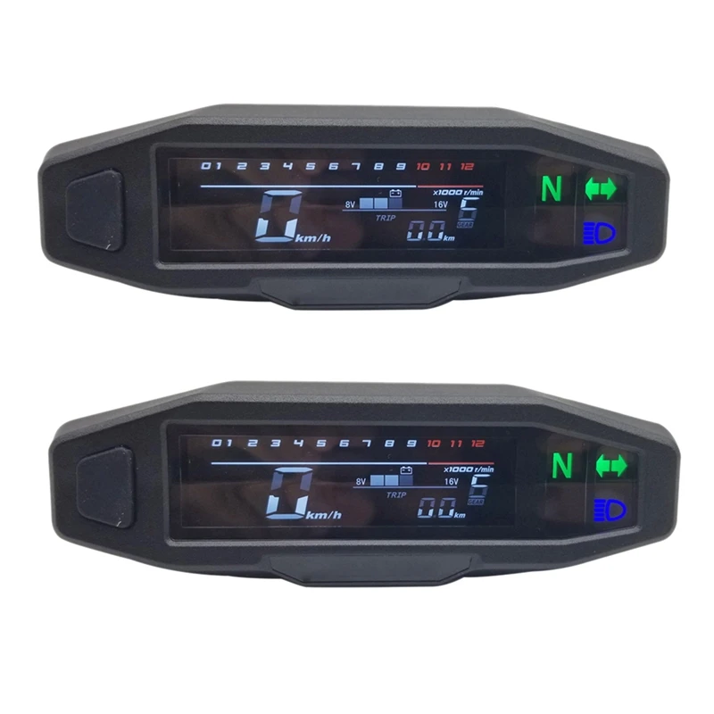

2X Universal Motorcycle LCD Digital Speedometer Mini Motorcycle Meter Carburetor Meter Motorcycle Odometer