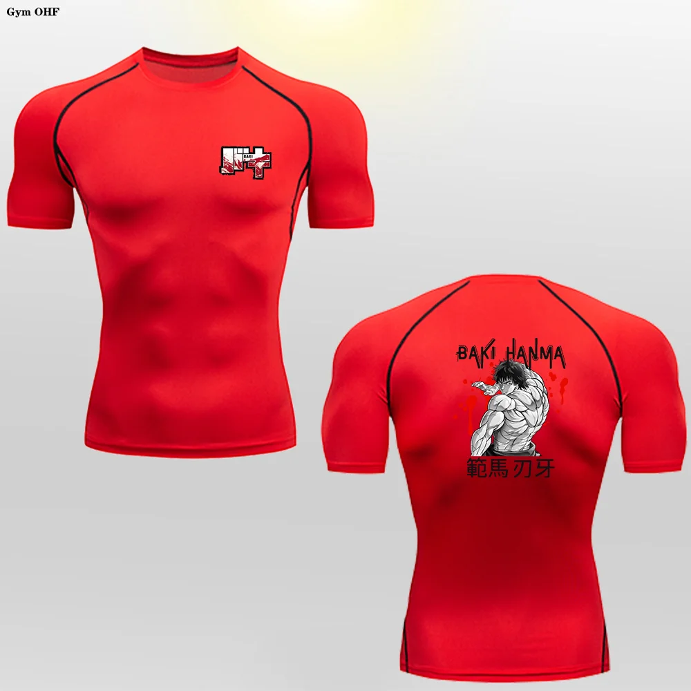 Men's Training T shirt Tight Slow Running Milk Silk Shirt New Printed Casual Fashion Breathable Fast Drying shirts