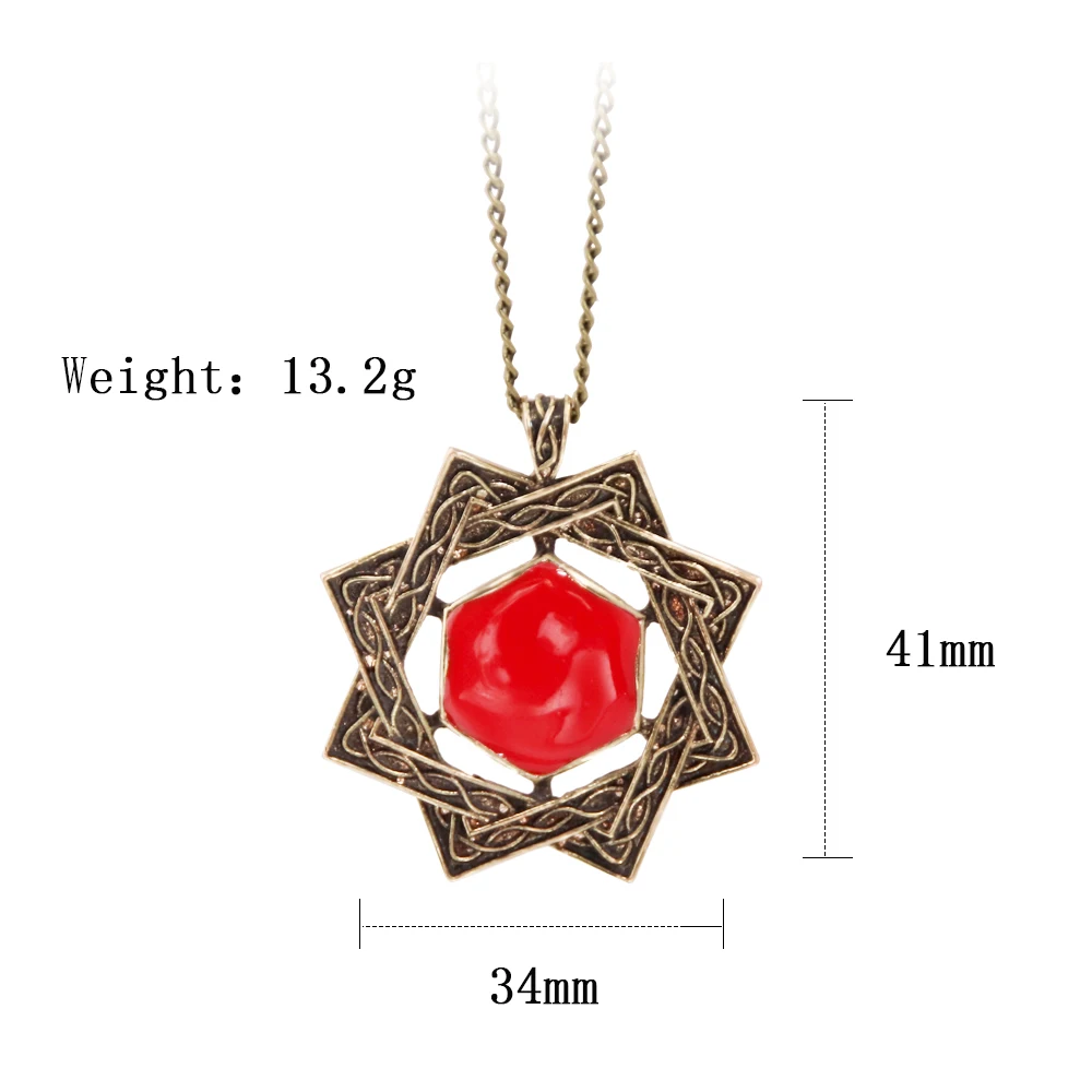 The Elder Scrolls Amulet Of Mara Necklace Dinosaur Triangle Cosplay Oblivion Morrowind Amulet Pendant Chokers Gift Accessories images - 6