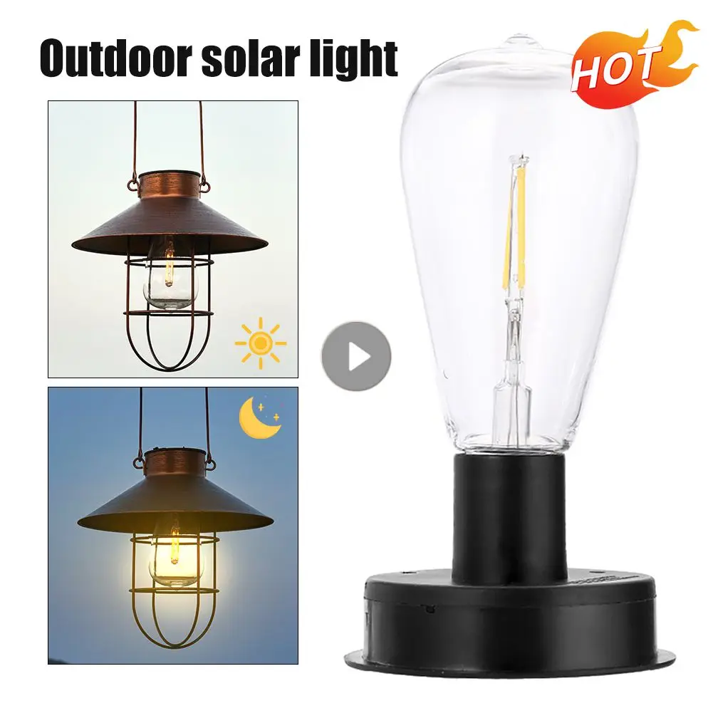 

LED Tungsten Filament Bulb Solar Lamp Garden Night Light 2800K Fence Outdoor Indoor Lighting Automatic Light Sensors Solar Lamps