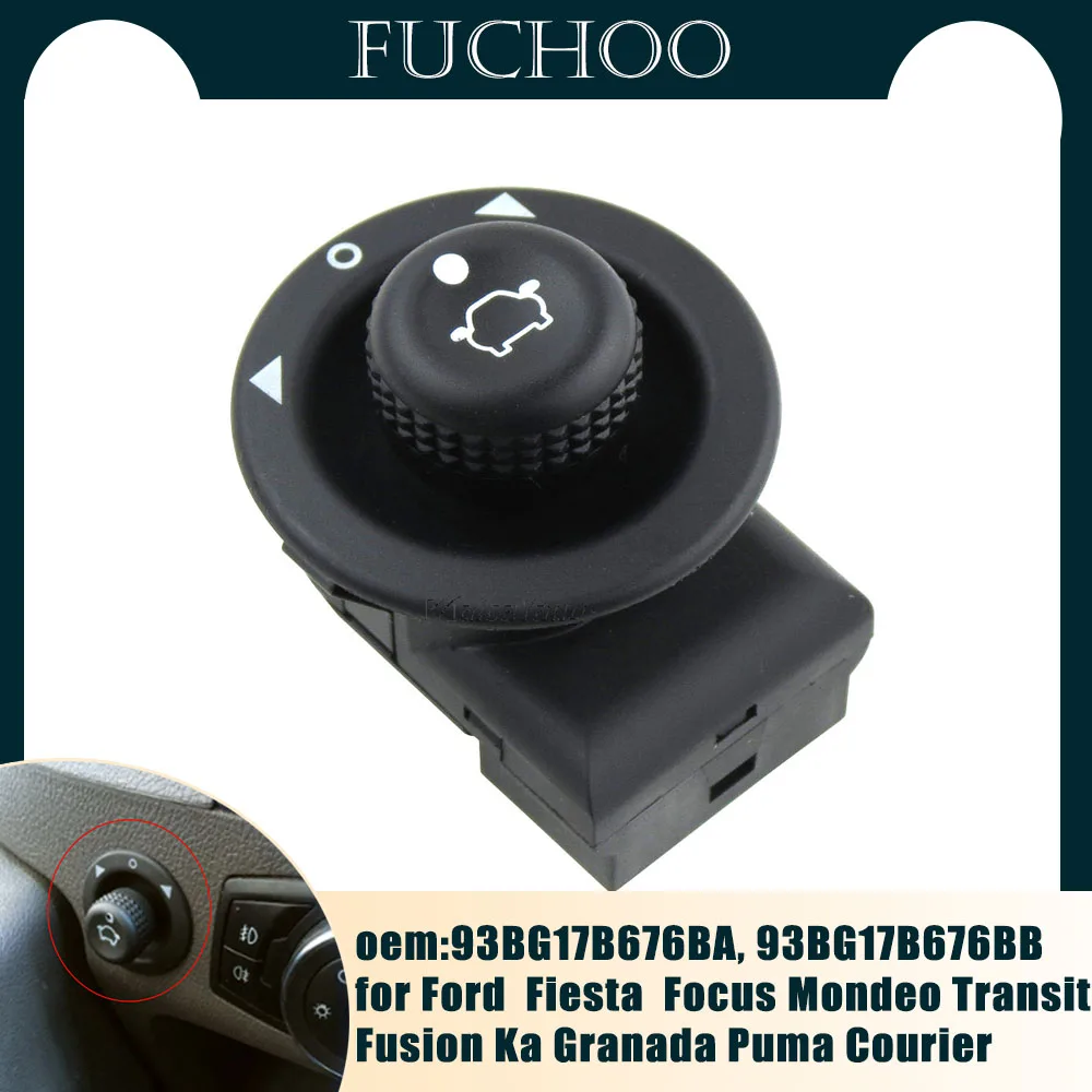 

Electric Mirror Adjust Switch Rear View Mirror Control Knob for Ford Courier Fiesta Focus Fusion KA Mondeo Transit 93BG17B676BA