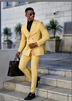 fashion mens suit solid color tuxedo casual business professional 2 piece set
