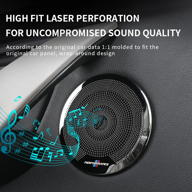 

Car Door Audio Speaker Cover For BMW 3series F30 F36 3GT Auto Stainless Steel Speaker Trim Sticker Vehicle Loudspeaker Protector