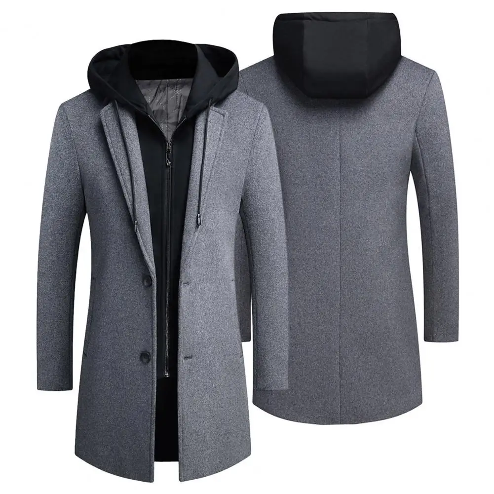 Stylish Winter Overcoat Cardigan Zipper Formal Plus Size Thick Casual Men Coat  Men Coat Warm