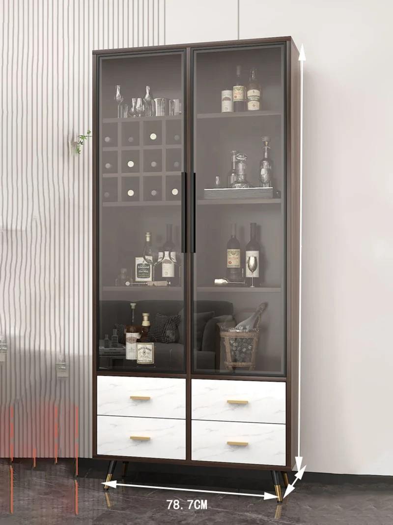 Простой витрина винный шкаф металлическая ножка скандинавский ресторан