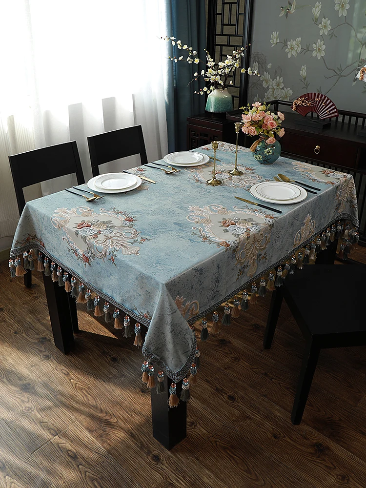 New Chinese Sle Tablecloth High end Luxury Rectangular Solid Wood Rosewood Fabric High Sense