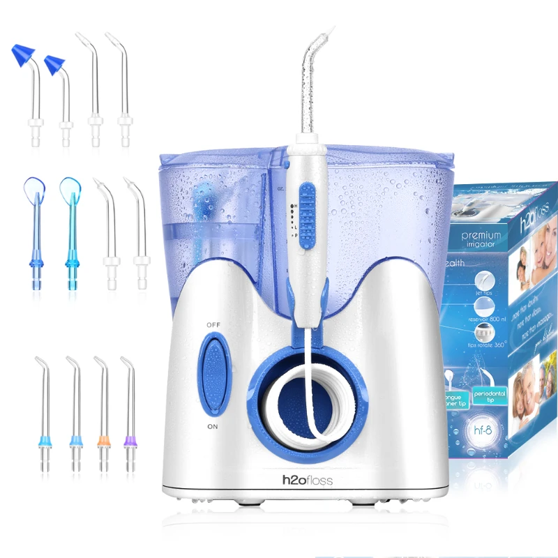 

Dental Water Flosser for Teeth Cleaning with 12 Versatile Tips and 800ml Capacity Professional Countertop Oral Oral Irrigator
