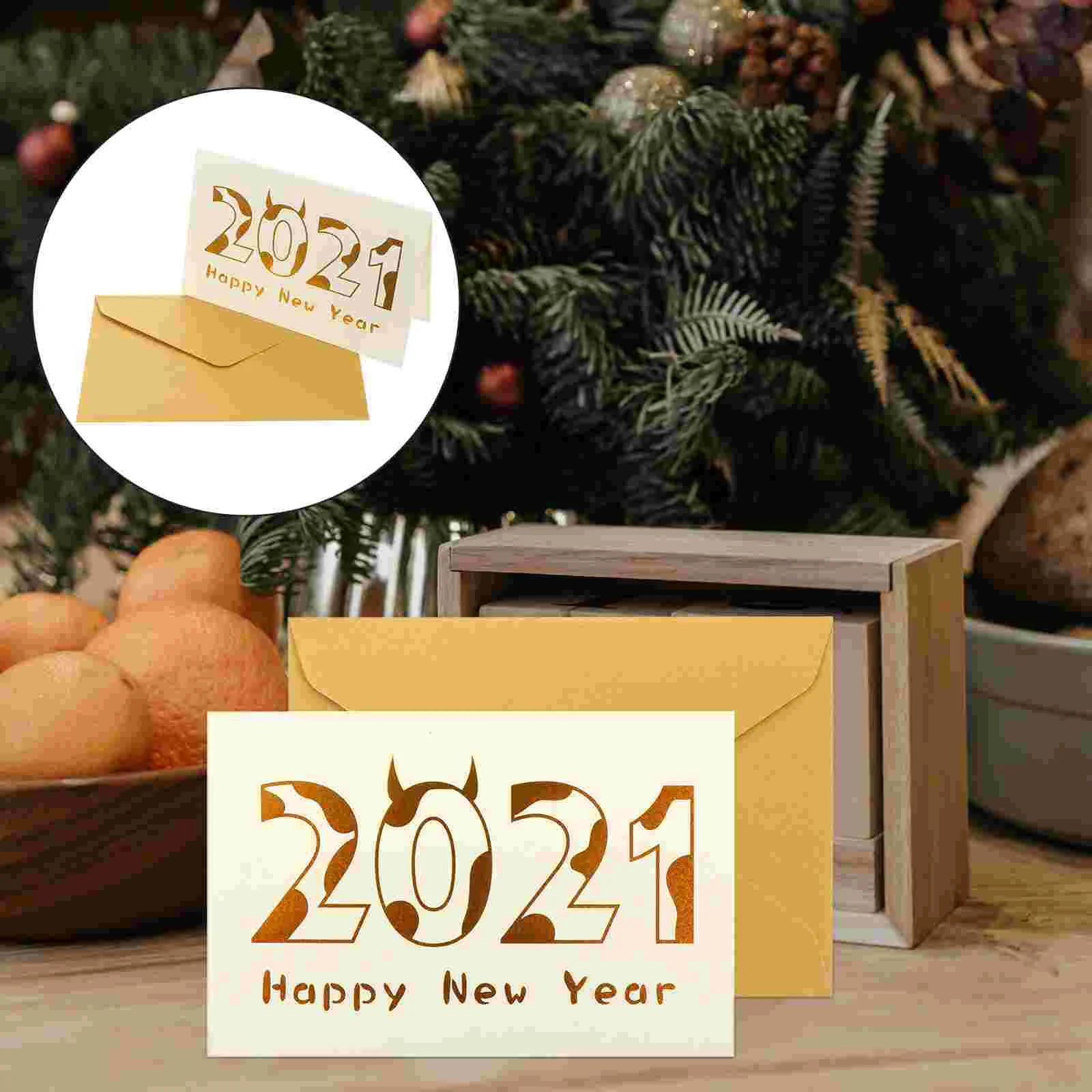 

New Yeargreeting Christmas Holiday Eve Years Happy Favor Party Festival Message Spring Wishes Blessing Gift Invitations