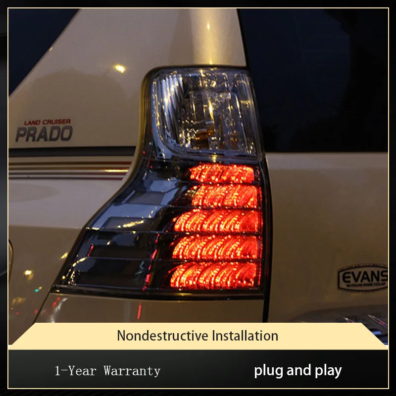 Автомобильные фары для Toyota 2010-2021 Prado LC150 модифицированные задние в сборе