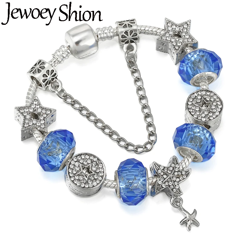 

Mysterious Star & Sea Charm Bracelet With Blue Pendant Fit Personality Jewelry Gift DIY Bracelet Making For Women New Design