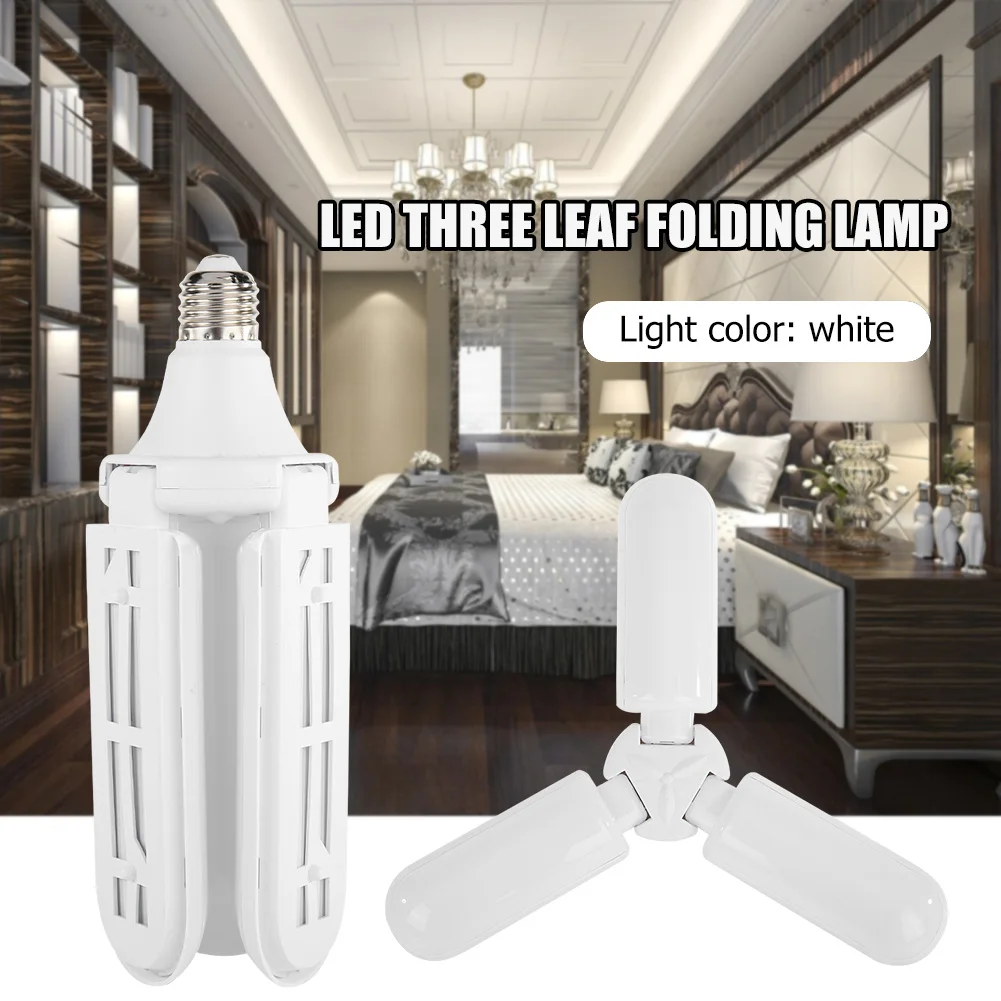

Deformation Garage Lamps LED E27 Fan Folding Adjustable Ceiling Industrial Light for Household Cars Garage Embellishment