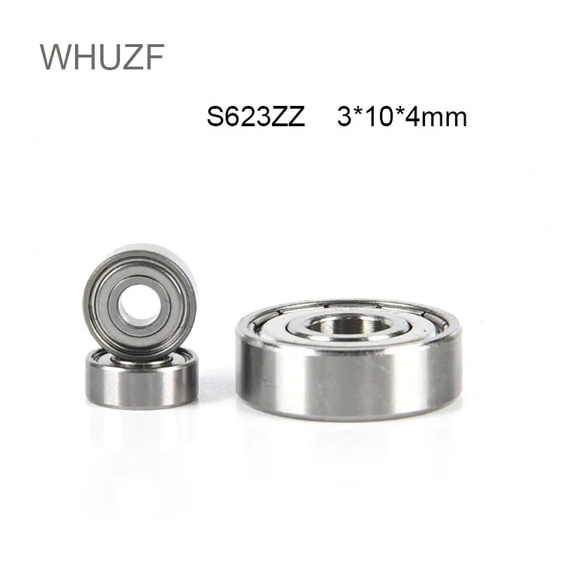 

WHUZF Free Shipping S623ZZ Stainless Steel Bearing ABEC-3 5 7 5PCS 3x10x4mm Miniature S623-2Z Ball Bearings S623 ZZ Z3V3 Quality