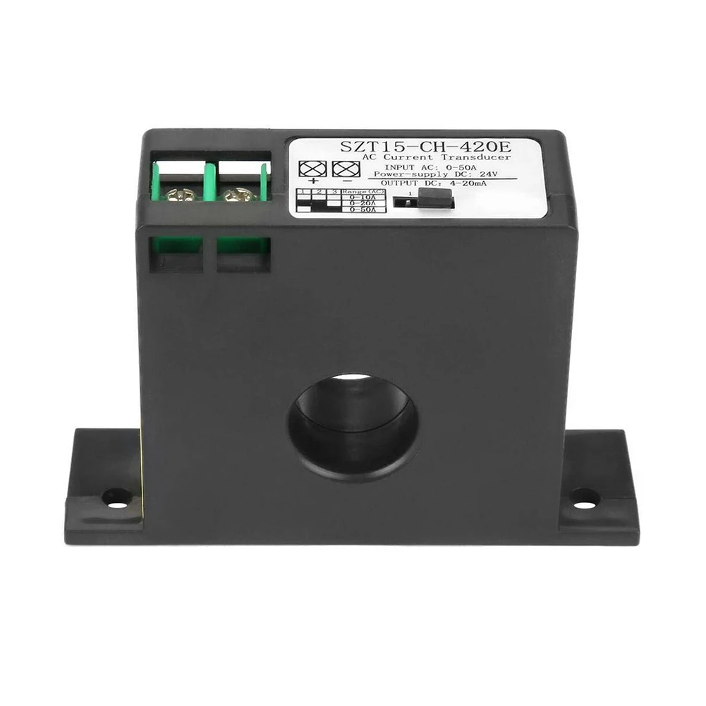 

AC Current Sensor SZT15-CH-420E Current Transducer Transmitter Sensor AC Current 0-50A 4-20mA Electrical Equipment Parts