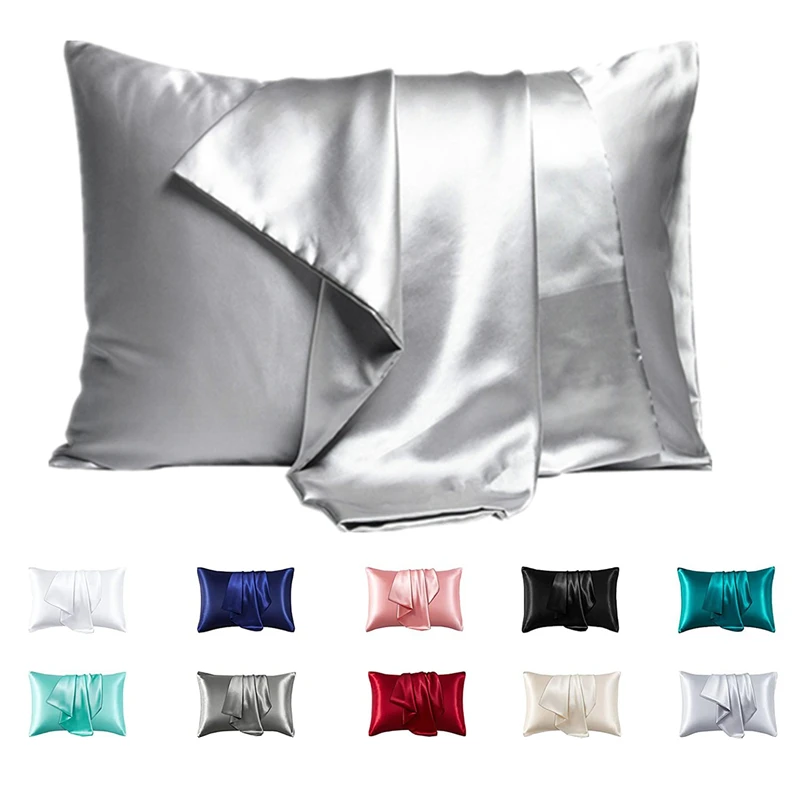 

Hair Case Cover Pillowcase Home Pillow Comfortable Pillow Silky Protect Case Decor Silk Satin Beauty Smoothy Pillow For Bedding