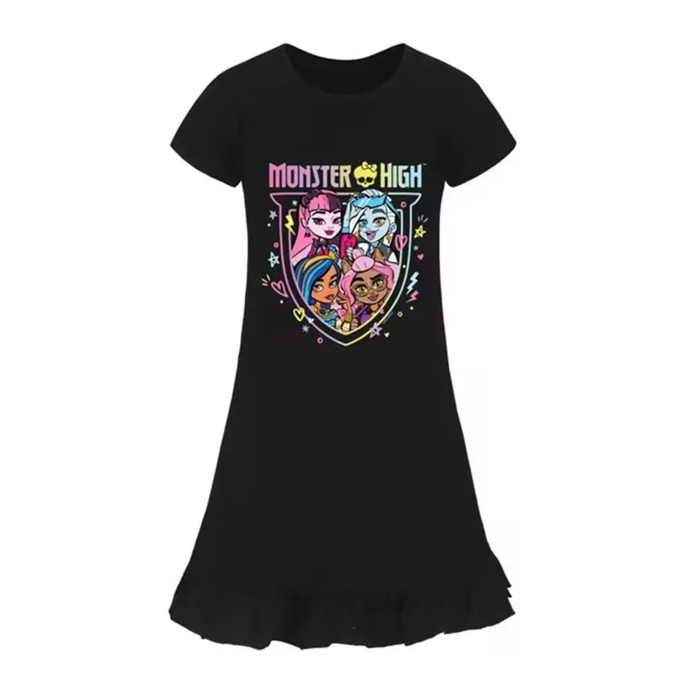 Детская летняя Пижама Monster High платье мультяшная Повседневная Ночная рубашка