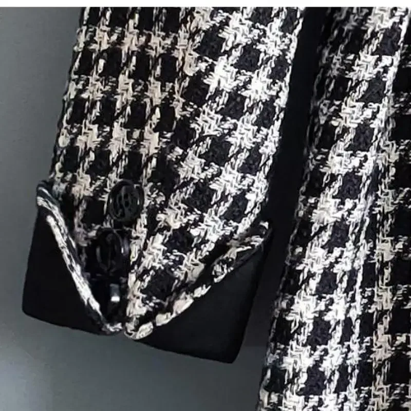 Новинка Мужской Блейзер средней длины роскошный повседневный мужской блейзер в