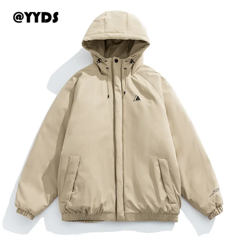 Outdoor Simple Hooded Cotton Jacket Black Khaki Dark Green Winter New Functional Windproof Couple's Cotton Jacket