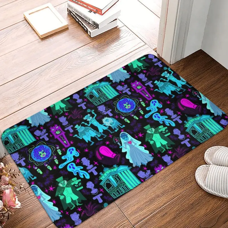 Коврик для двери Happy Haunts Mansion с привидениями на заказ противоскользящий коврик