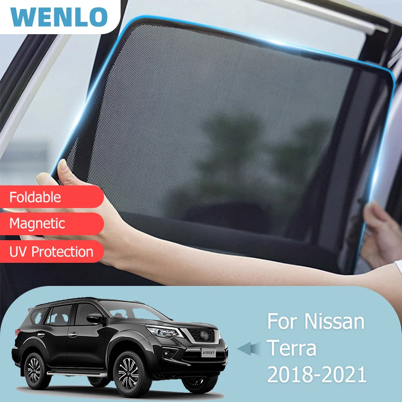 

For Nissan Terra 2018-2021 Front Windshield Car Sunshade Side Window Blind Sun Shade Magnetic Interior Visor Mesh Curtain Net