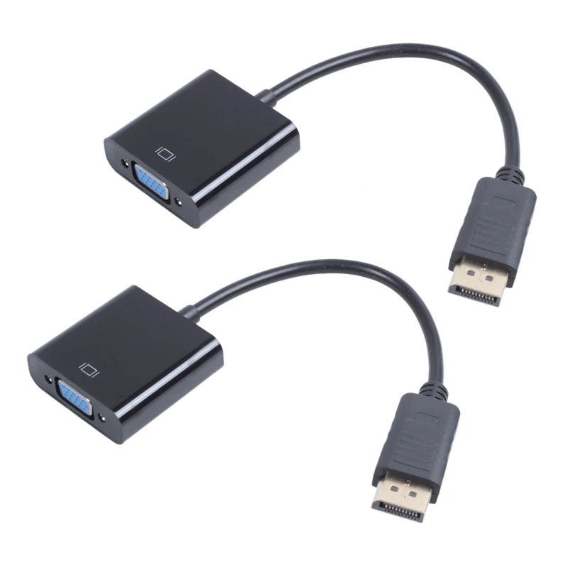 

2X 1080P DP Displayport Male To VGA Female Converter Adapter Cable Stock