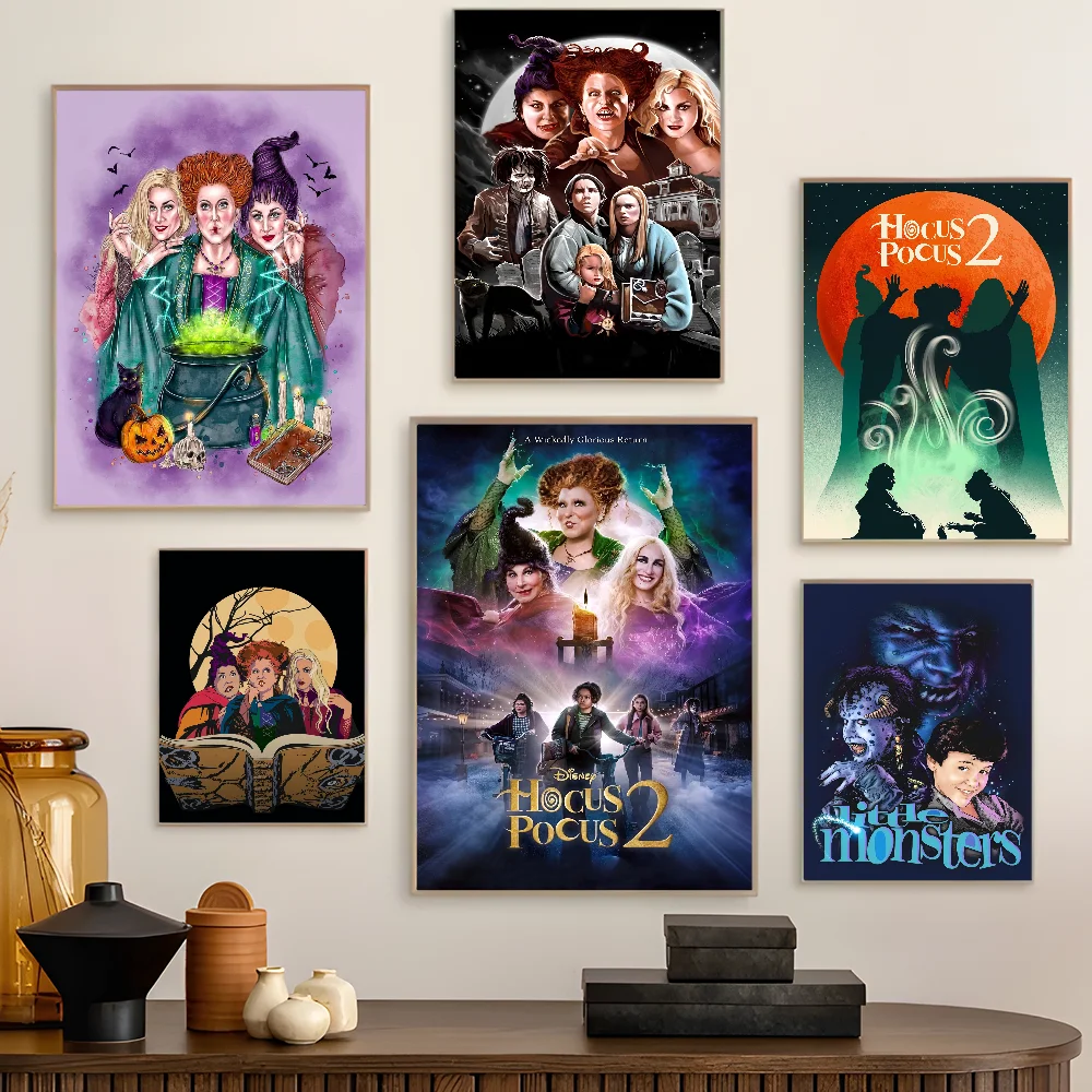 H-Hocus P-Pocus 2 Classic Vintage Posters Room Bar Cafe Decor Stickers Wall Painting