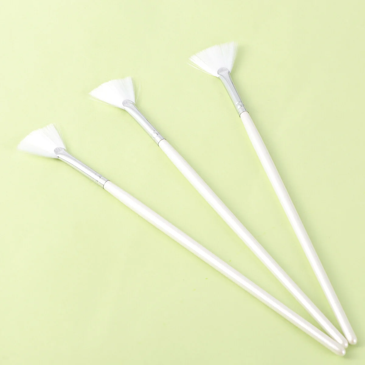

Brushes Tools Long Handle Fan Shape Skin Care DIY Brushes Accessories for 3pcs