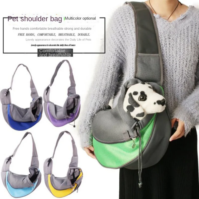 Pet Bag Go out Portable Dog Backpack Top Handled Travel Dogs and Cats Backpack for Going out Chest Bag One Shoulder Crossbody Pa