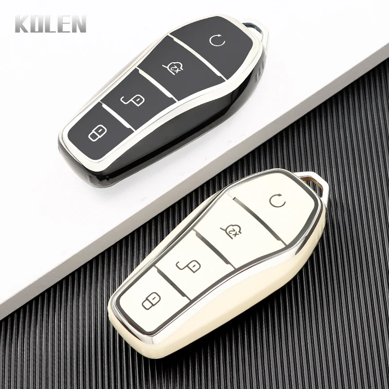 BYD Qin Plus DM-i Atto 3 Han EV Dolphin Чехол Для Дистанционного Ключа Автомобиля ТПУ Ранний С 4