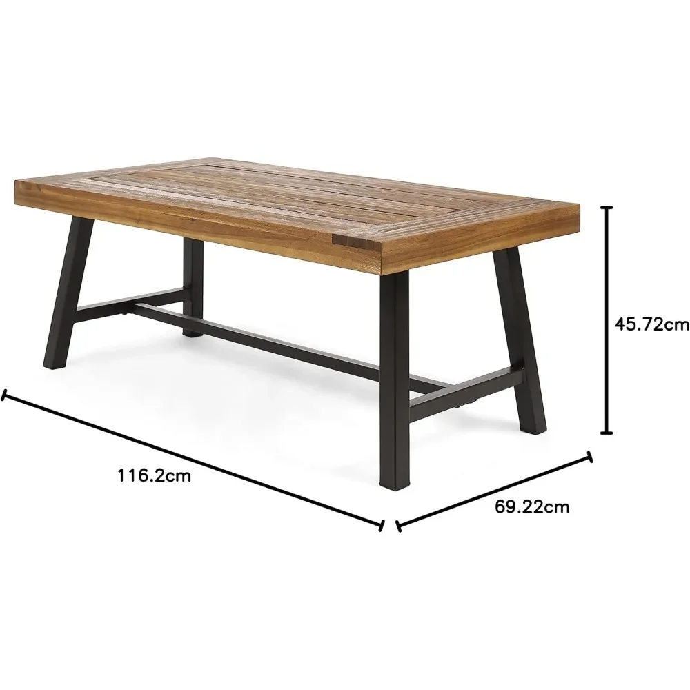 Уличный журнальный столик из дерева акации