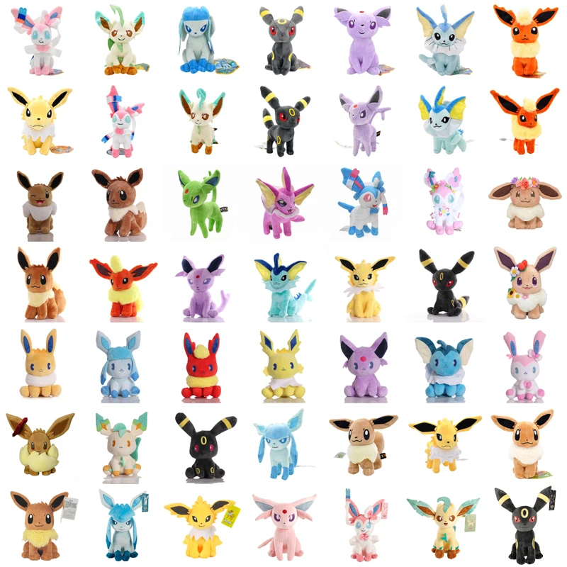 Коллекция Pokemon Eevee плюшевая расклешенная кукла Vaporeon Espeon Umbreon Glaceon Leafeon Sylveon