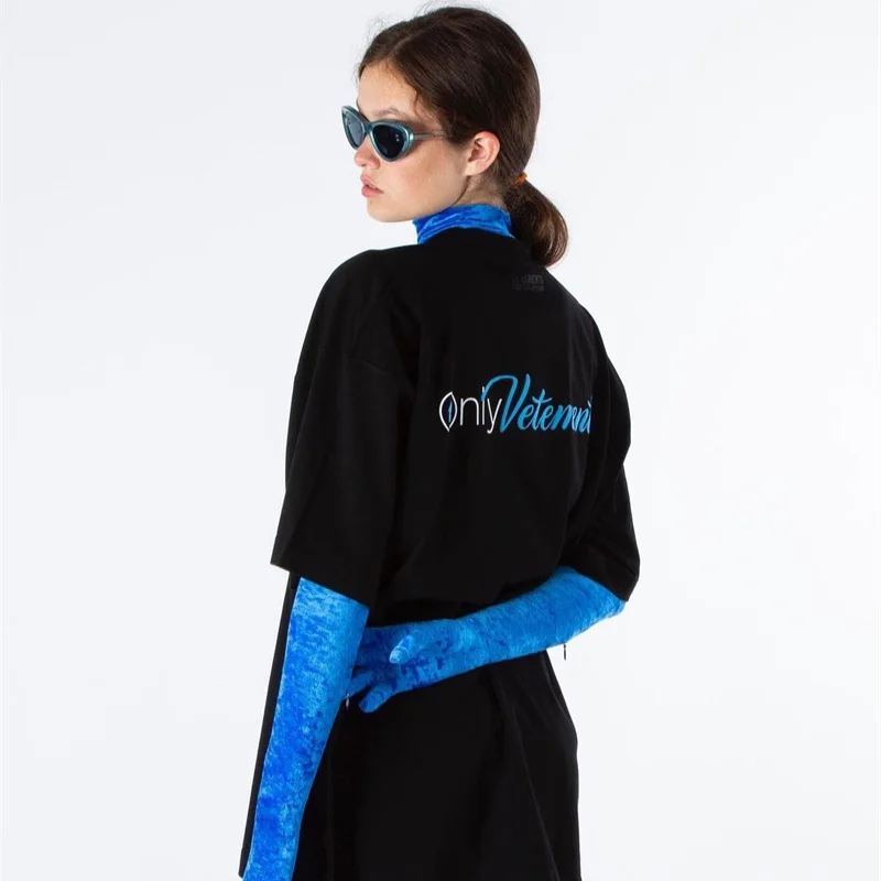 

Vetements 2023ss New Spring And Summer Monogrammed Cotton Oversized Round Neck T-Shirts For Men Women