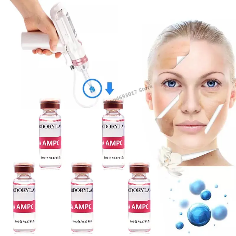 

5ml Cross-linked HA Collagen Hyaluronic Acid Skin Repair Whitening Serum for vacuum machine Micro Molecular Mesotherapy
