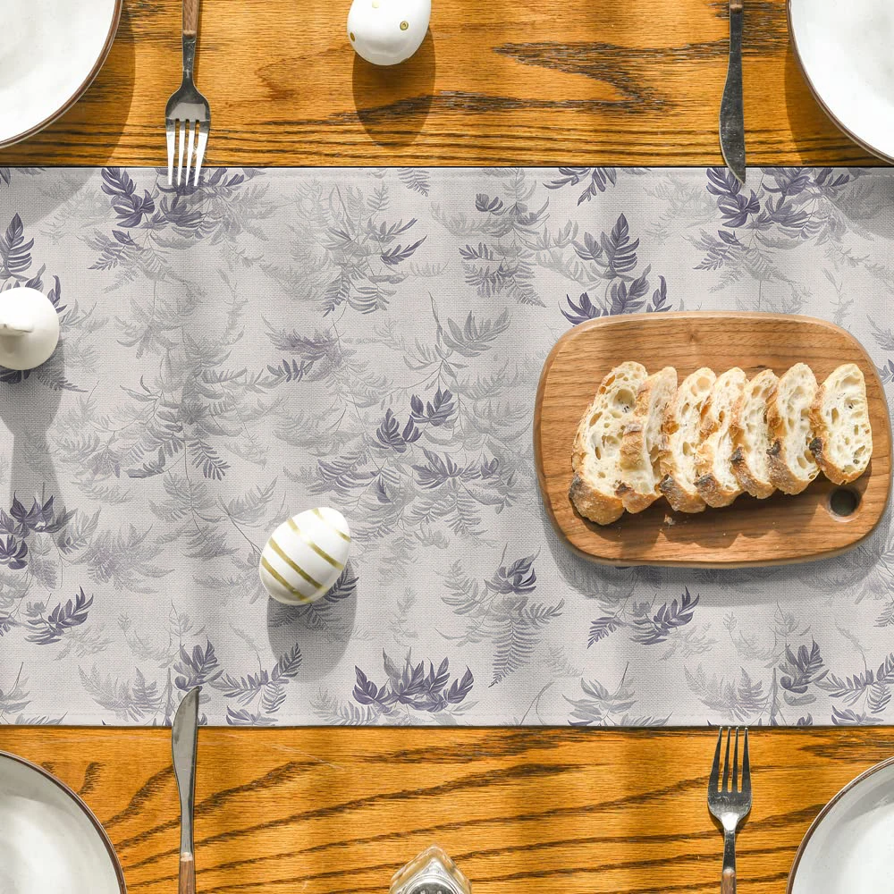 Простые геометрические растения в однотонных цветах скатерть из полиэстера для