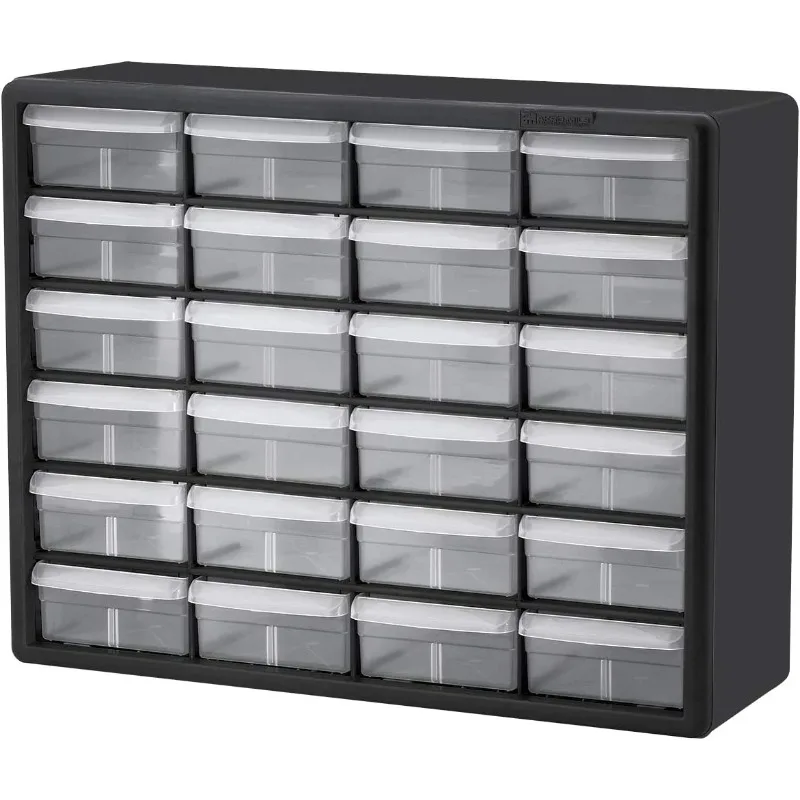 

Akro-Mils 24 ящика пластиковый органайзер для хранения с ящиками для фурнитуры, мелких деталей, крафтовые принадлежности