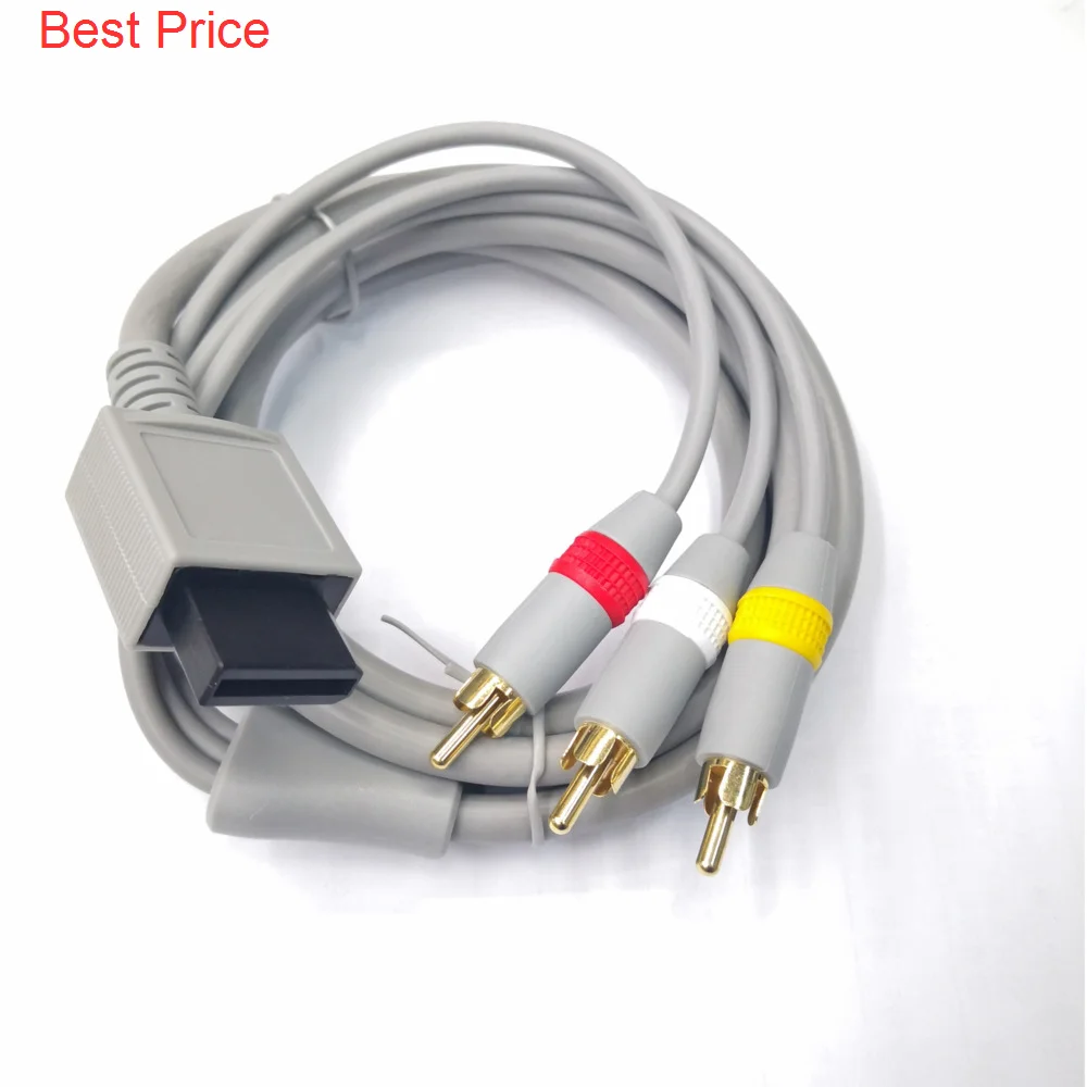 

10Pcs 1.8 Meters Gold Plated Audio Video AV Composite 3 RCA Cable For Nintend For Wii