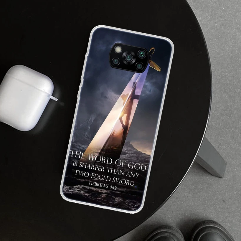Чехол для телефона с изображением Бога Иисуса молитвы Креста Xiaomi Poco X6 X5 X4 X3 Nfc F6 Pro