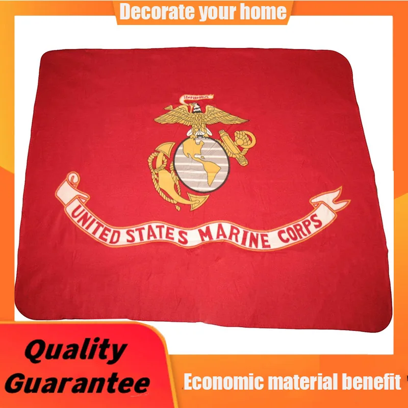 

B USMC Marines Marine Corps Eagle Globe 50x60 Red Polar Fleece Blanket Throw Roll couch throw blanket huggle blanket store