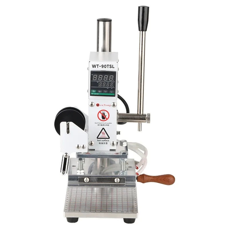 

Machine manuelle d'estampage à chaud en cuir et papier, matrice de cuivre de timbre de gaufrage en cuir de lettre