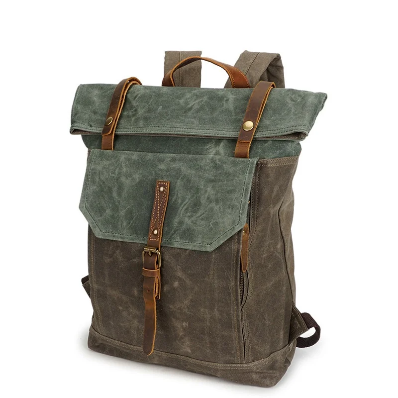 Unisex Retro Backpack Canvas Men Women Shoulder Bag Large Capacity Multi-Pocket Laptop Bags School Bags Outbound Luggage Gift