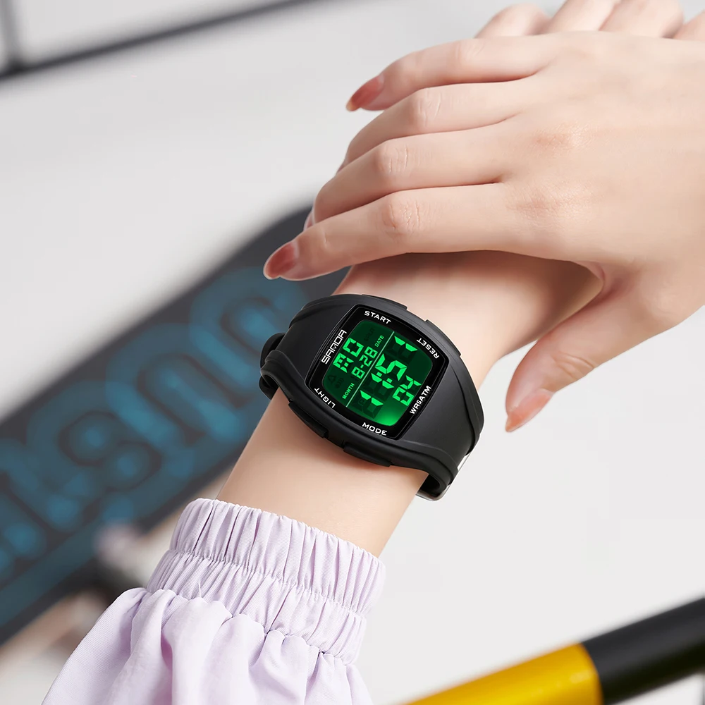 Часы наручные женские повседневные модные спортивные светодиодные цифровые для