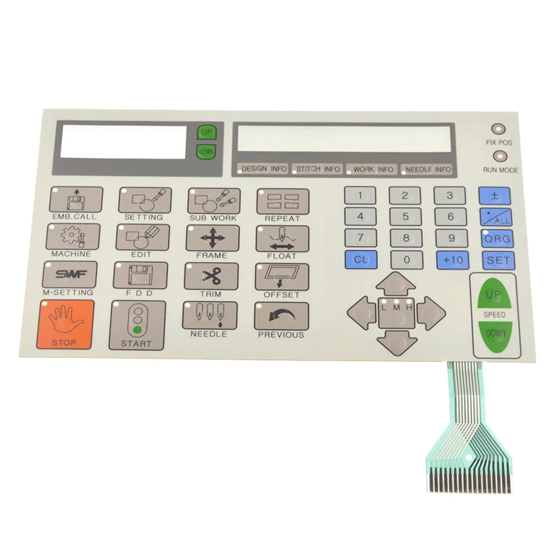 GP-047408 KEYPAD Film 10003AAT10 Keyboard Panel Keypad Membrane Switch Generic SWF T1201 embroidery machine spare parts