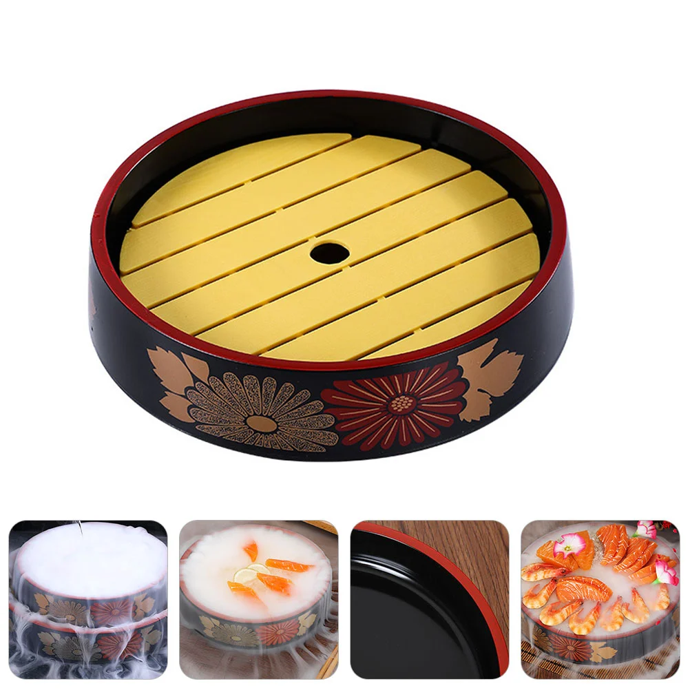 

Sushi Plate Serving Tray Desktop Multi-function Wood Trays Salad Accessory Abs Household