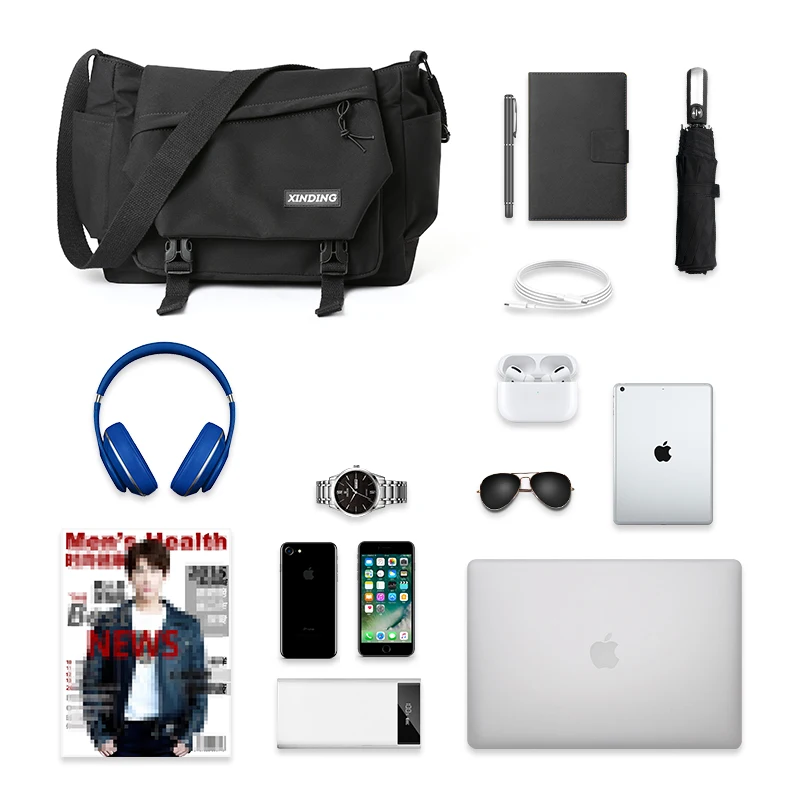 Male's Messenger Bags Commuter School Shoulder Waterproof High Quality Large Capacity Crossbody Sling Bags  For Teenagers