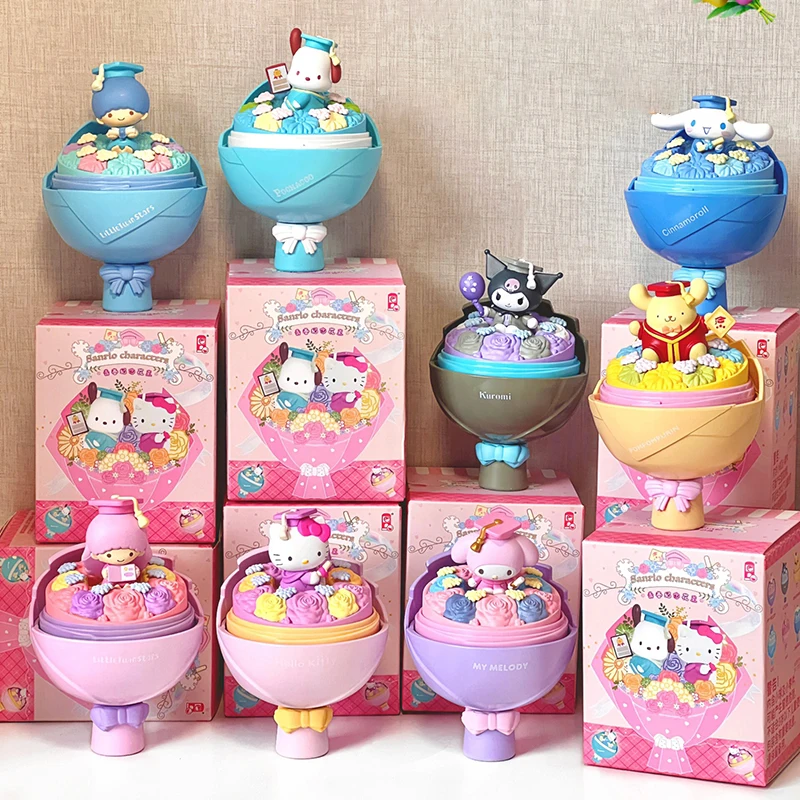 Sanrio букет серии сюрпризов Mymelody Kuromi Cinnamoroll маленькие двойные звезды КТ Пом Пурин
