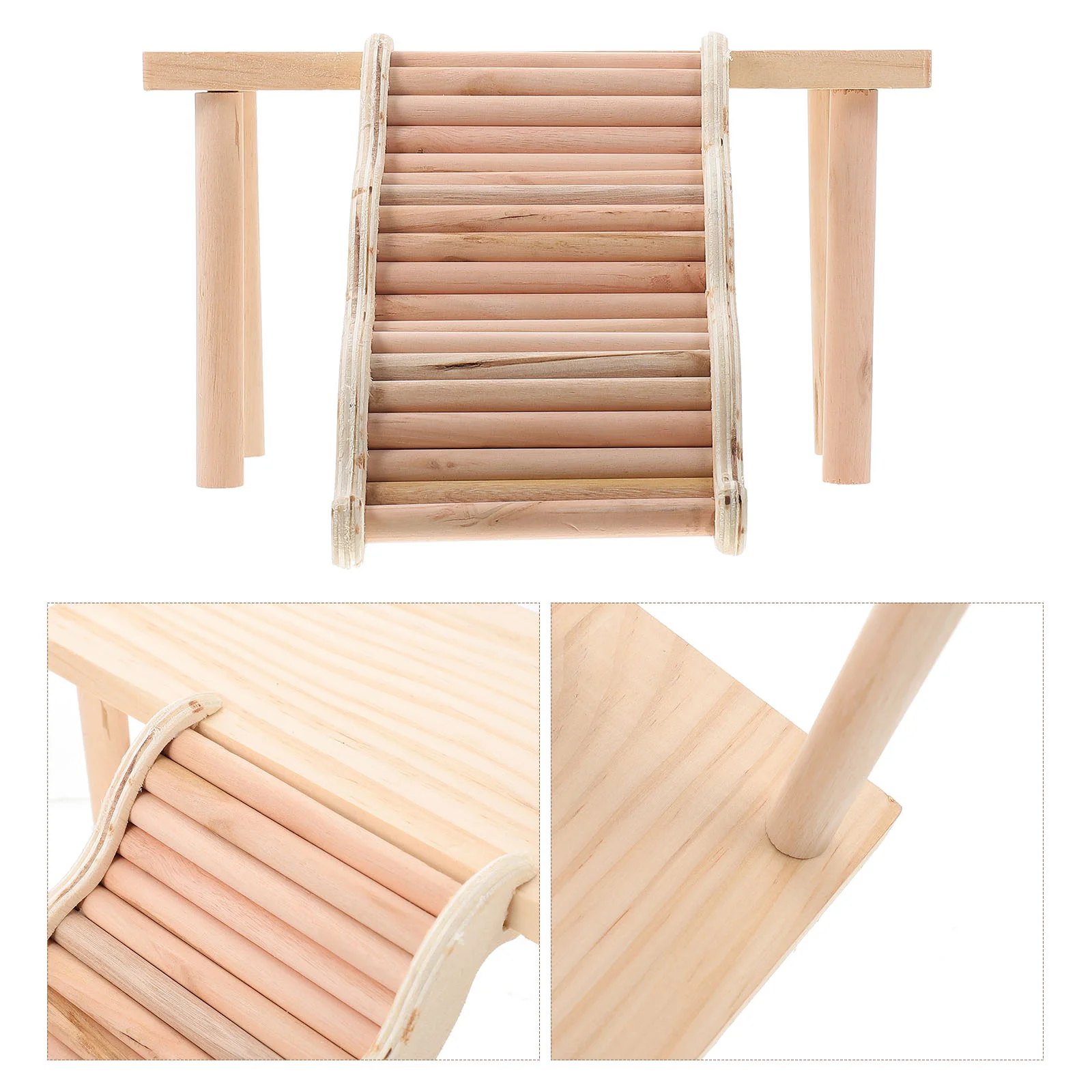 

Ladder Platform Hamster Climbing Cage Bite-resistant Anti-biting Toy Playing Wooden Guinea Accessories