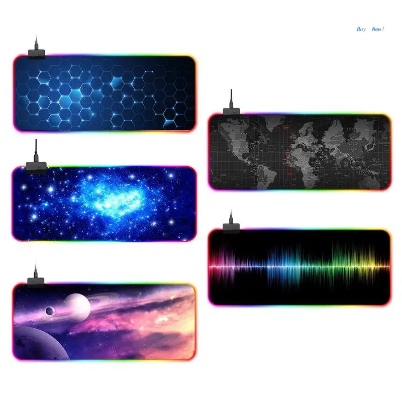 

RGB Gaming Mouse Pad Large Cool Gaming Mouse Mat with 14 Types Light and Non-Slip Rubber Base