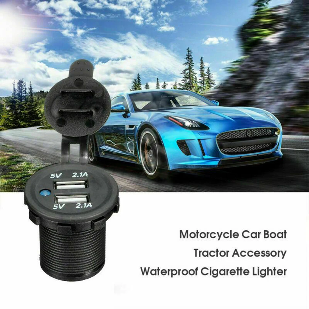 

Автомобильный прикуриватель с двумя USB-портами, 12 В/24 В