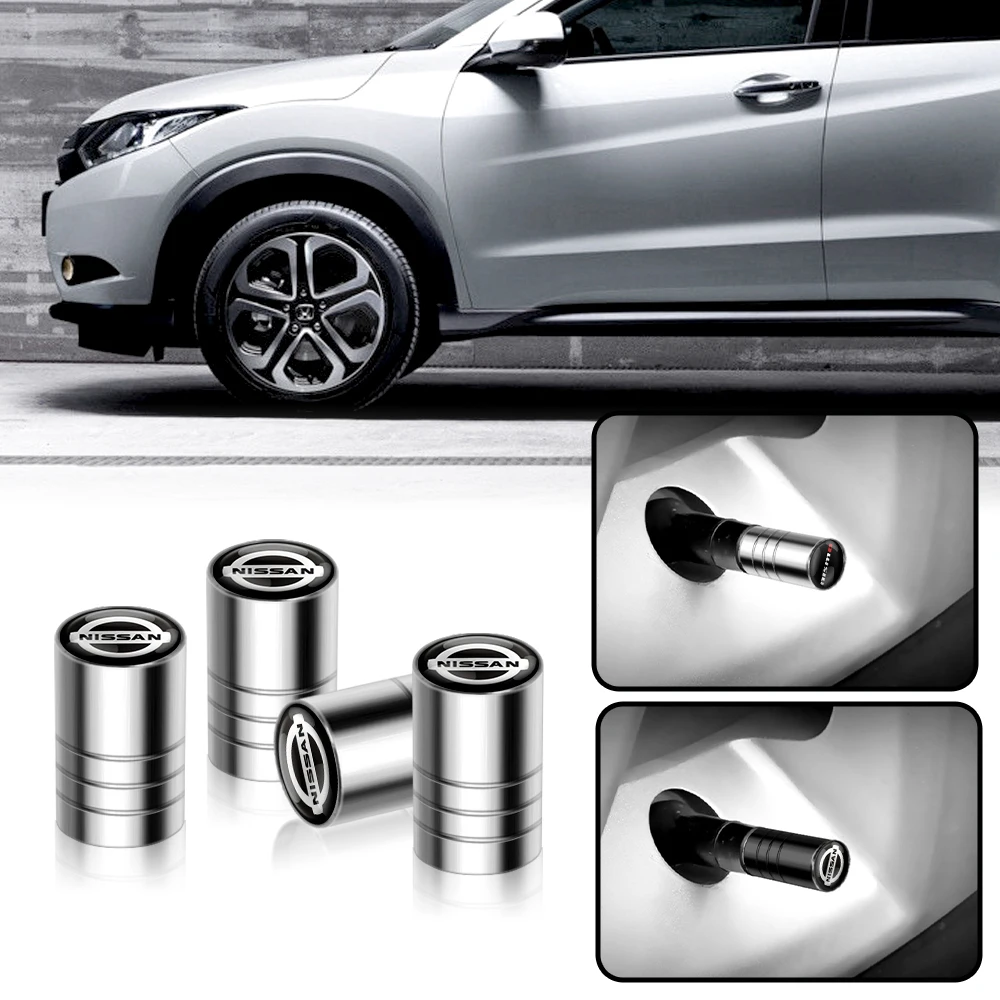 

New Anti-theft Tire Valve Caps Dustproof Tyre Wheel Airtight Cover for Nissan Nismo Badge Juke X-trail Qashqai Leaf Micra Sentra