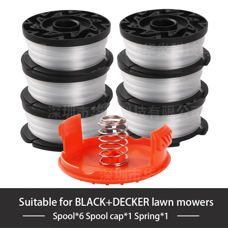 

Newly Trimmer Spool 6/10 Pack &amp Cap &amp Spring Replacement For Black Decker Cap Spring Lawn Mower Grass Trimmer Accessories