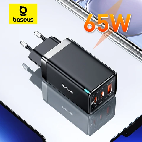 Baseus 65W GaN Зарядное устройство Quick Charge Type C для ноутбуков и iPhone — изображение продукта
